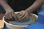 Pottery - Cylinder pulling on pottery wheel